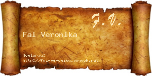 Fai Veronika névjegykártya